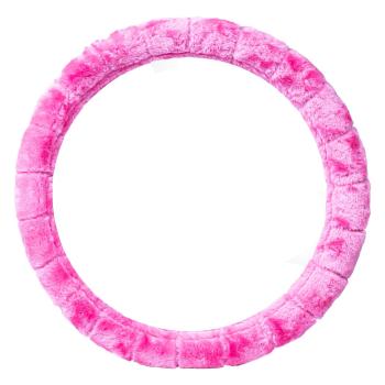 Xkeribom Lenkradbezug 37-38cm Lenkradschoner Lenkradschutz Plüsch Rosa Pink
